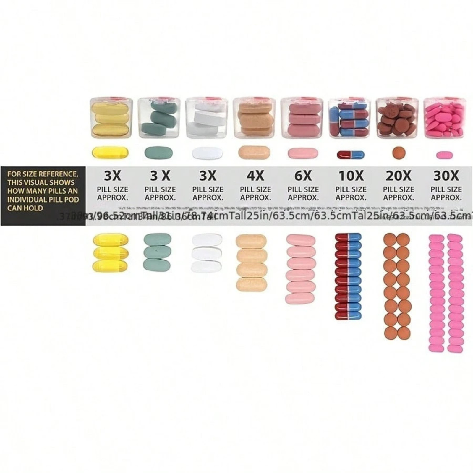 Monthly Portable Pill Box 31 Days Large Medicine Storage Holder Case Dispenser