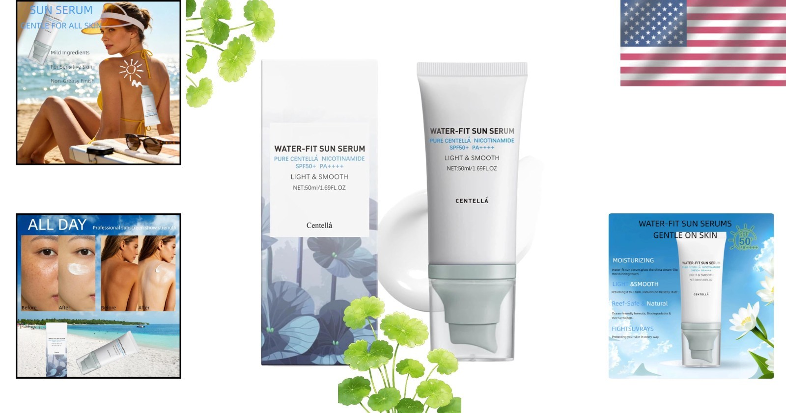 Centella SPF 50 Water-Fit Serum: Daily Hydration & UV Defense for All Skin Types