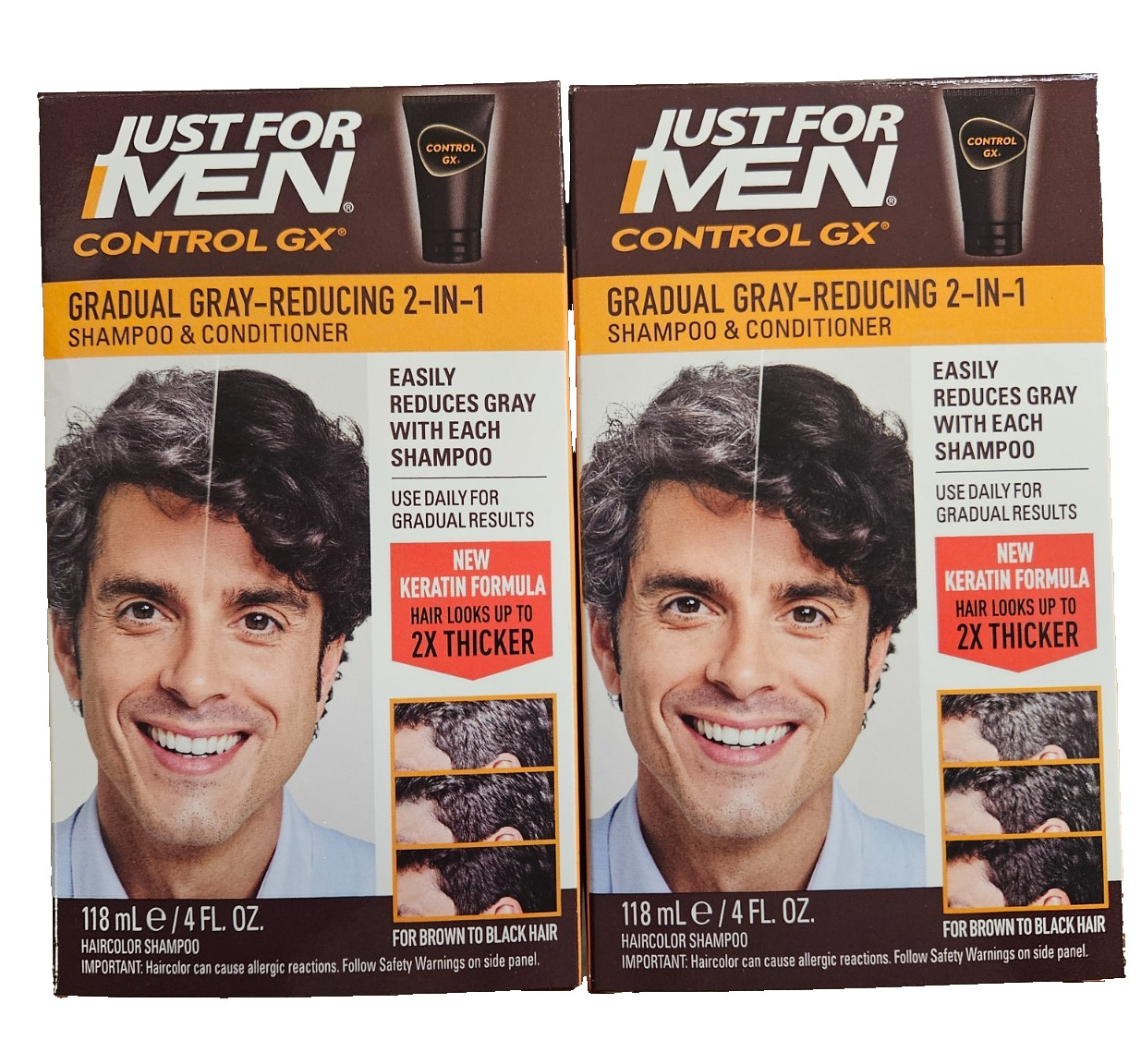 Just For Men CONTROL GX Grey Reducing 2in1 4oz ( 2 pack )