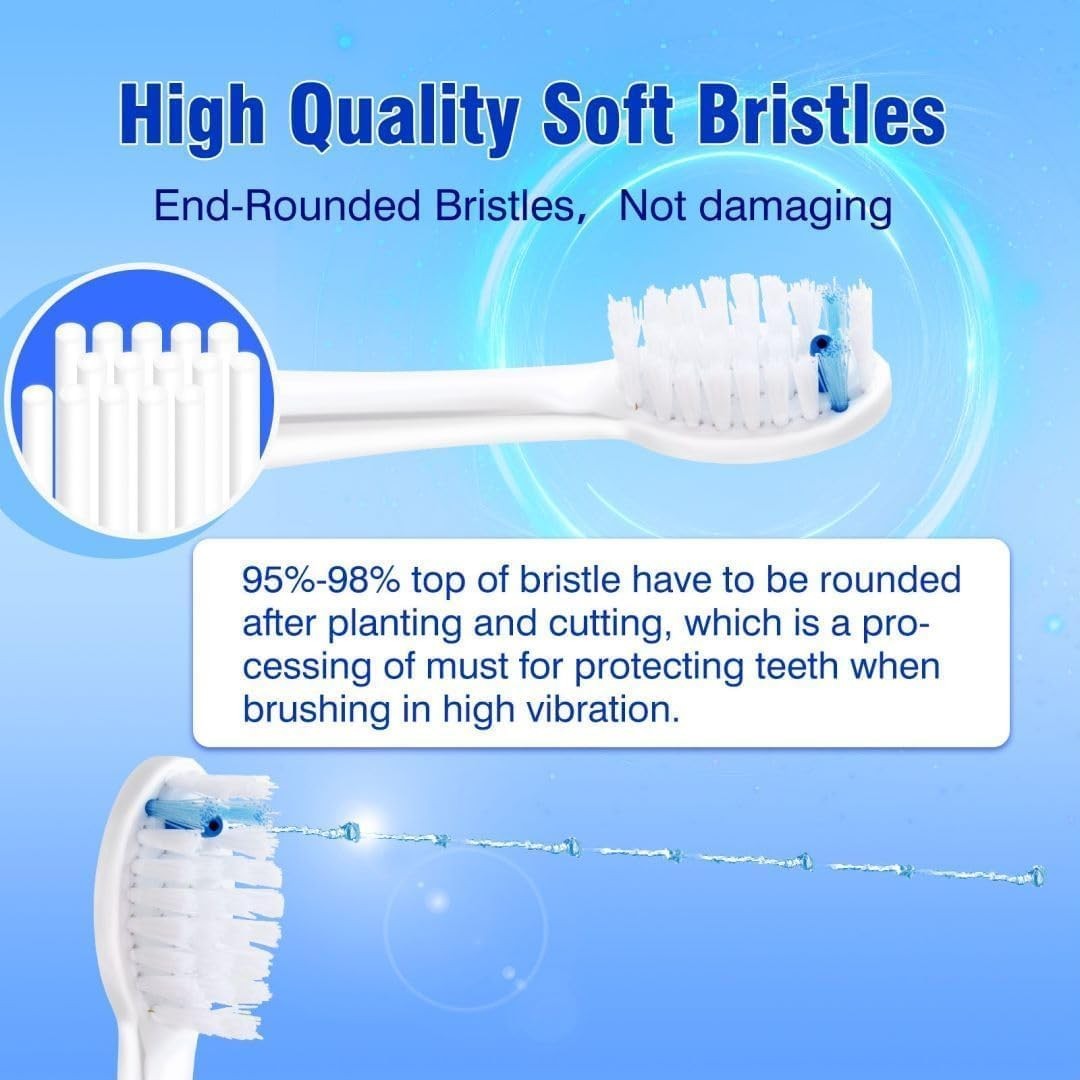 Replacement Brush Heads for Waterpik Sonic-Fusion 2.0 Flossing Toothbrush Heads