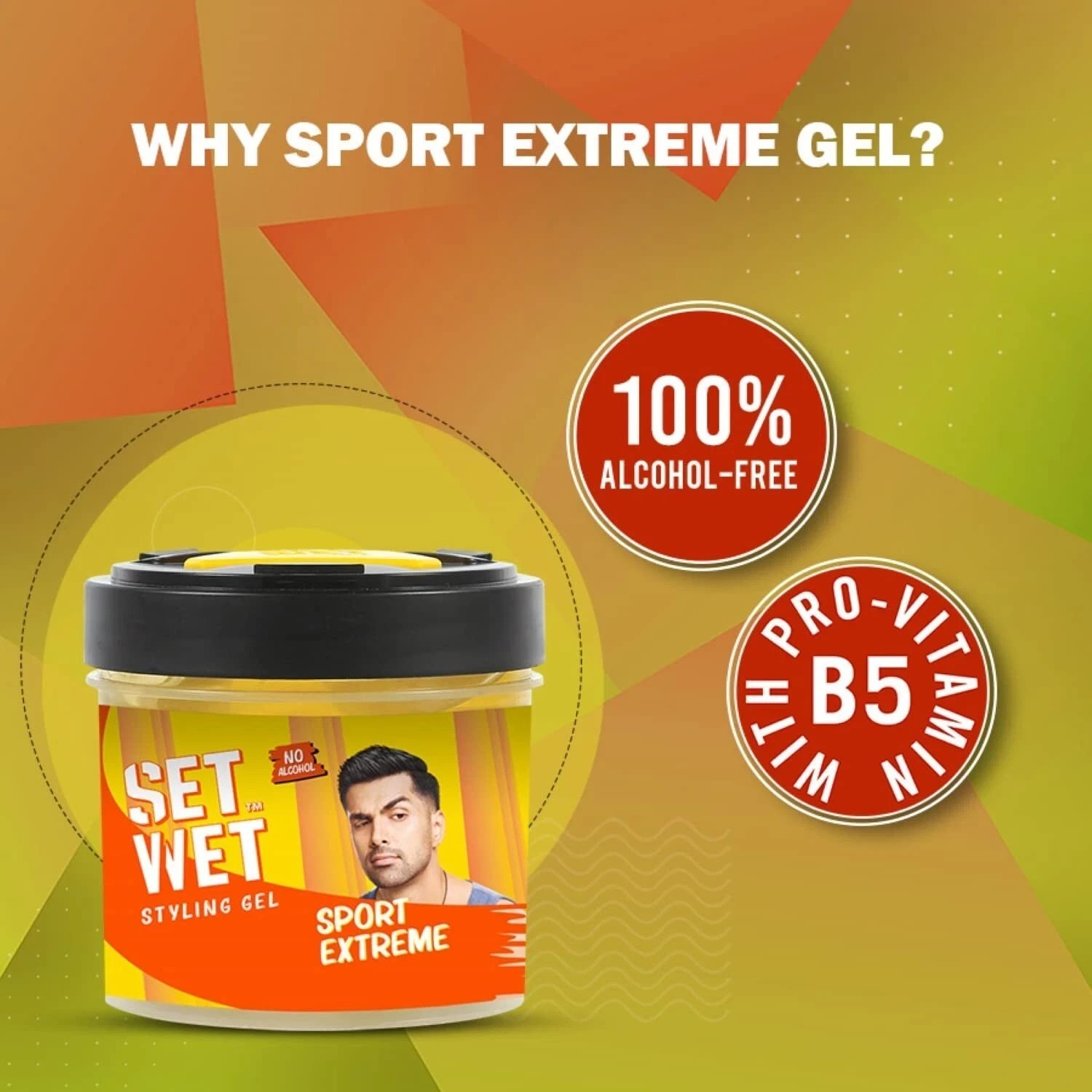 Set Wet Styling Hair Gel for Men – Sport Extreme, 250gm |Extreme Hold, High Shin