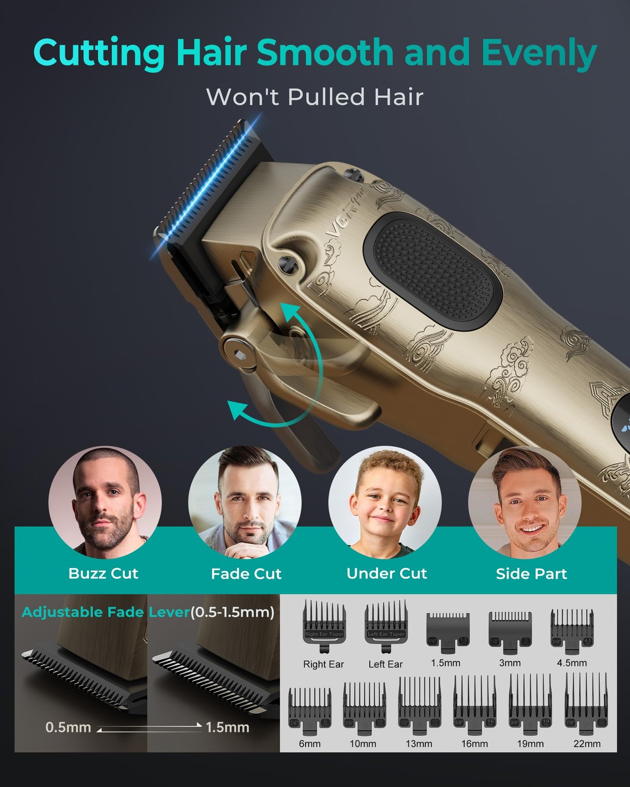 VGRPRO Hair Clippers for Men Professional, Cordless & Corded Barber Clippers …