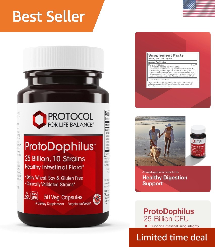 PROTOCOL FOR LIFE BALANCE Proto Dophilus 25 Billion 10 Strains – Support Digesti