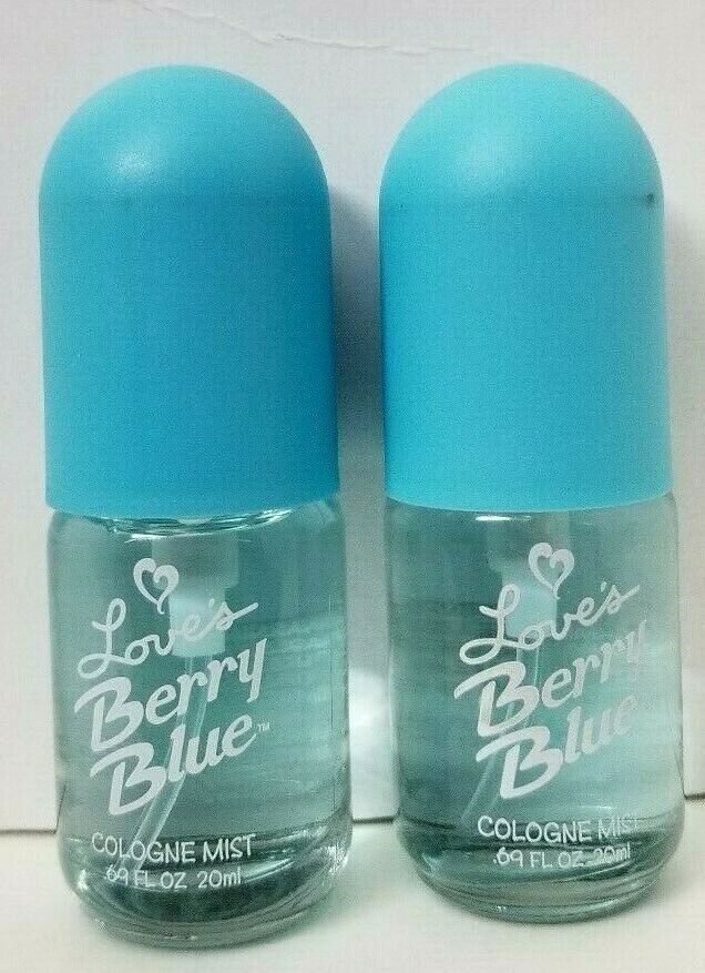 2 pk LOVE’S BERRY BLUE Cologne Mist 0.69 oz ea by DANA NEW RARE Travel Size