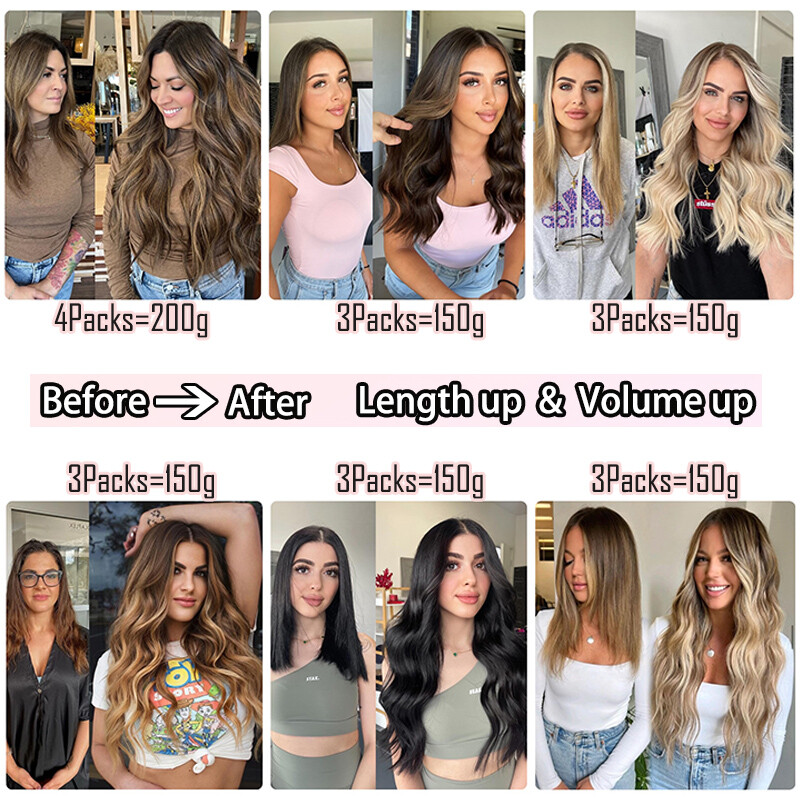 20-60pcs Tape In 100% Real Remy Human Hair Extensions Skin Weft THICK BLONDE US