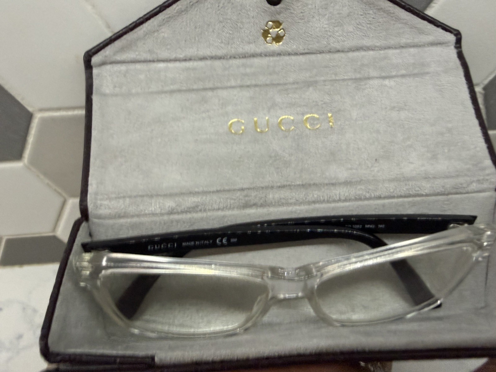 Gucci GG 3562 MNG 140 Clear Frame Eyeglasses With Case