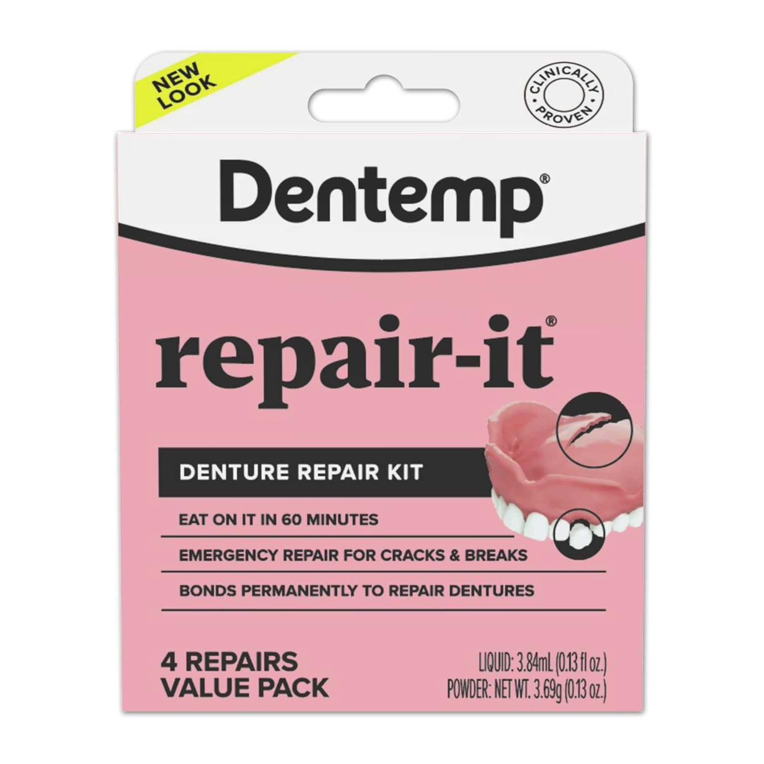 Dentemp Repair Kit – Repair-It Advanced Formula Denture Repair Kit – Repairs Bro