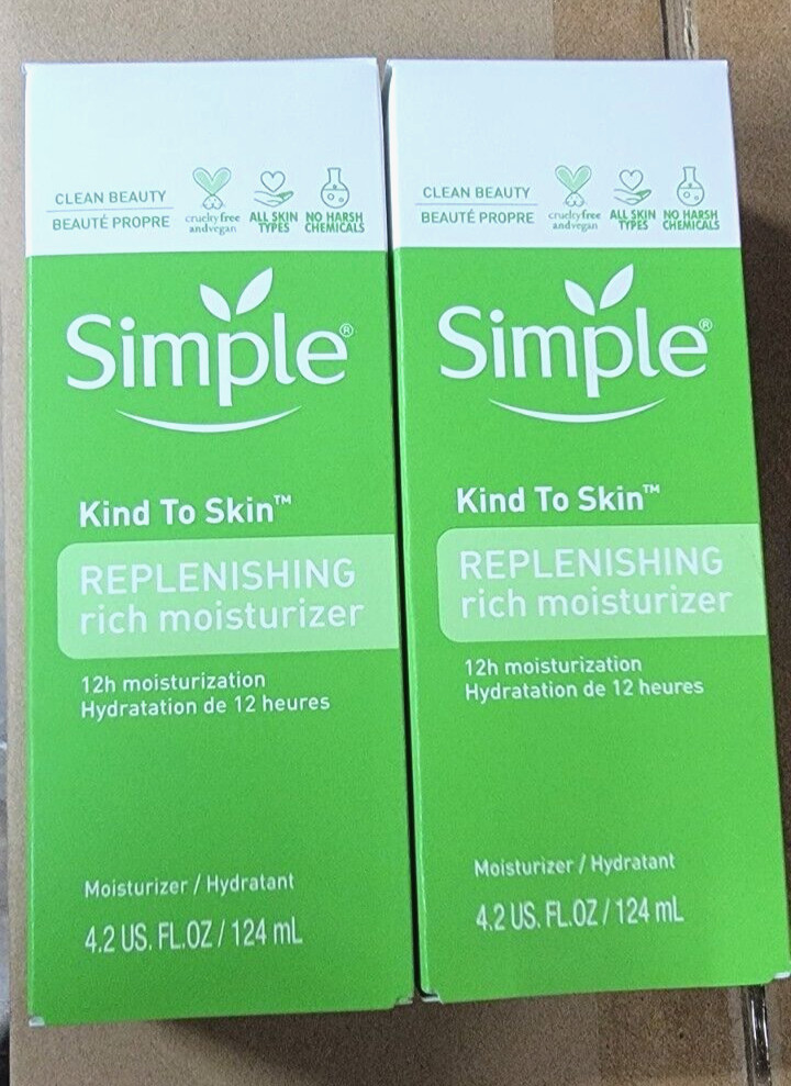 (2pack) Simple Kind To Skin Replenishing Rich Moisturizer 14.2oz – Free Shipping
