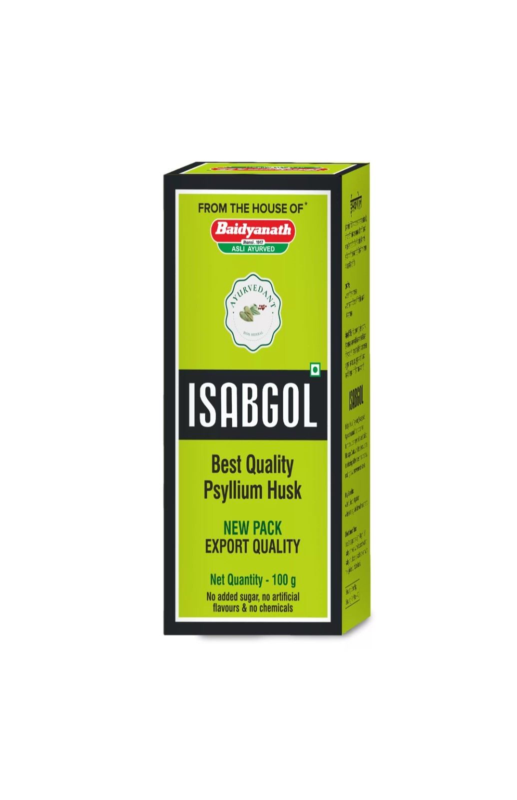 Baidyanath Isabgol Psyllium Husk 100g Natural Dietary Fiber For Constipation