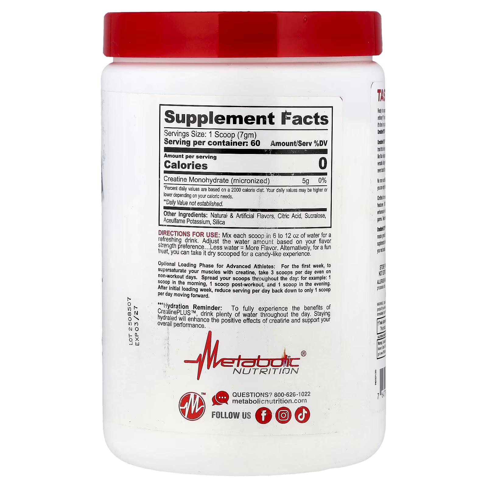 2 X Metabolic Nutrition, Micronized Creatine™ Plus, Simply Sweet, 14.-worldwide