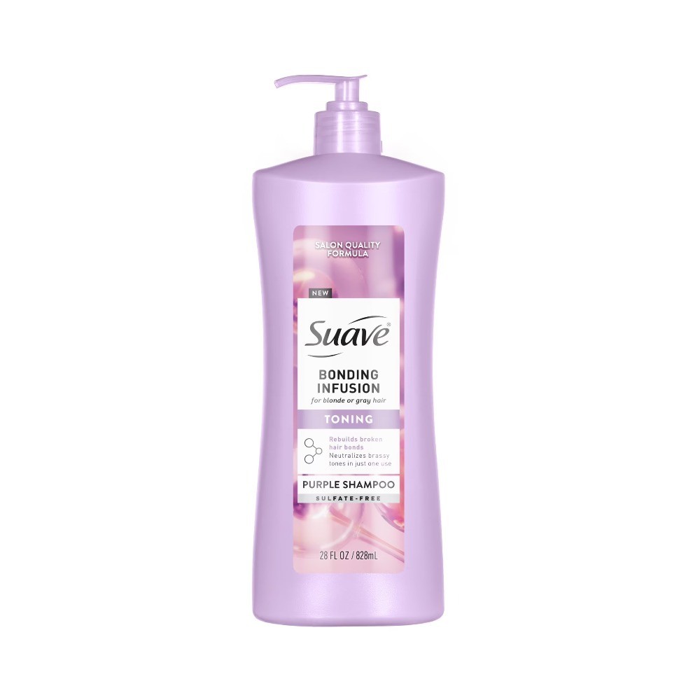 Purple Toning Shampoo for Neutralizing Brassy Tones 28oz Pump Bottle for