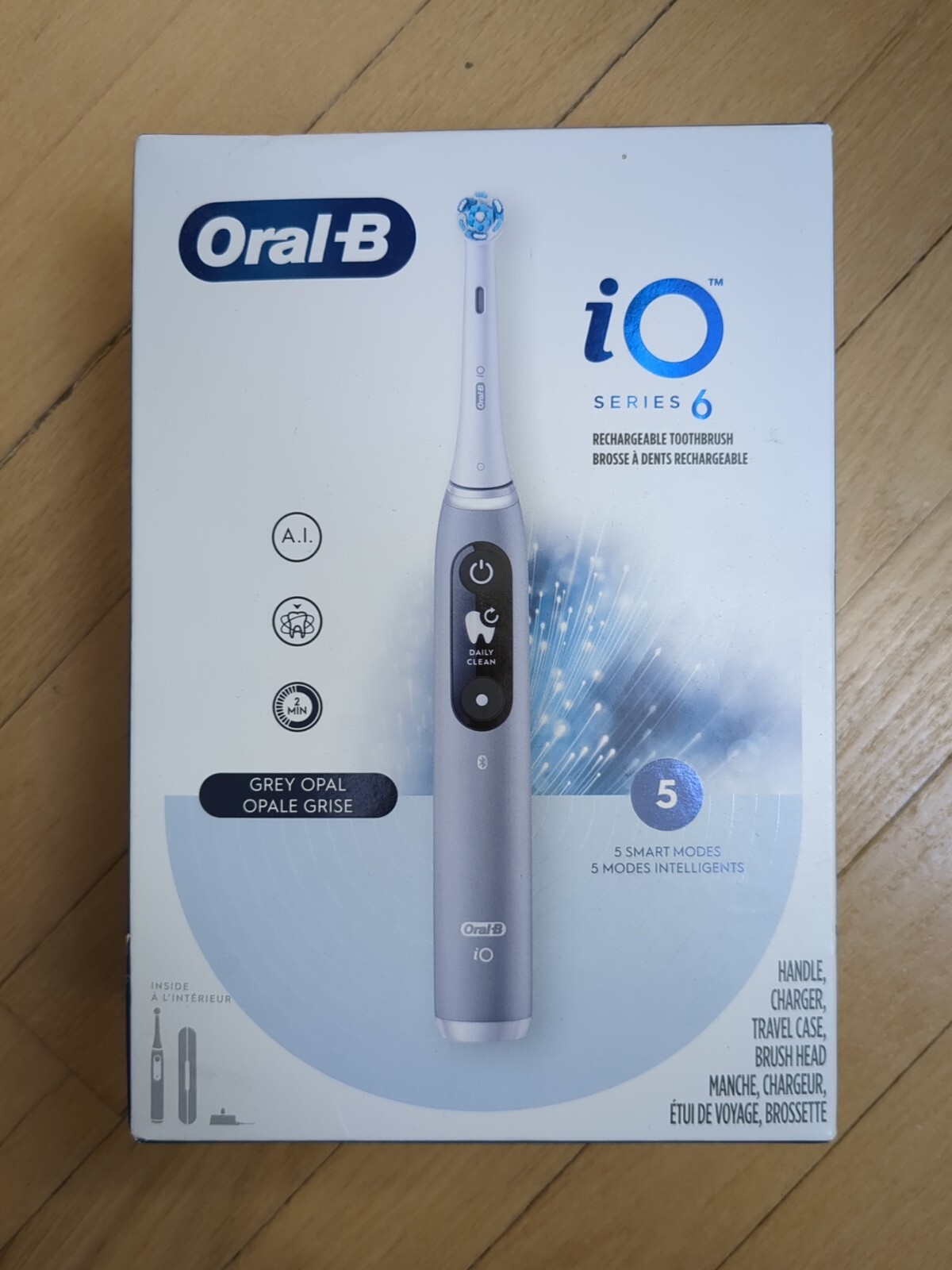 Oral-B iO Series 6 Electric Toothbrush with 1 Brush Head Gray Opal