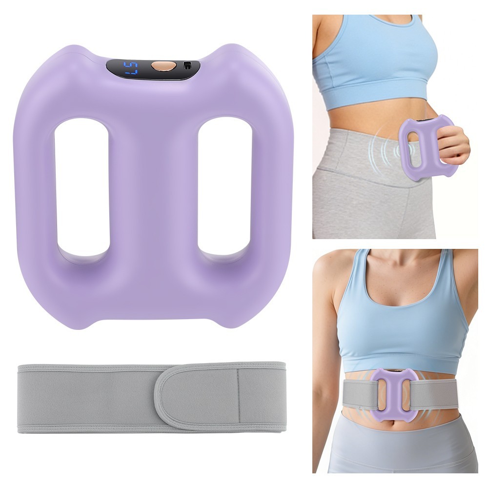 Full Body Vibration Fascia Ring Massager Rechargeable Fat Burning Belt 5 Modes