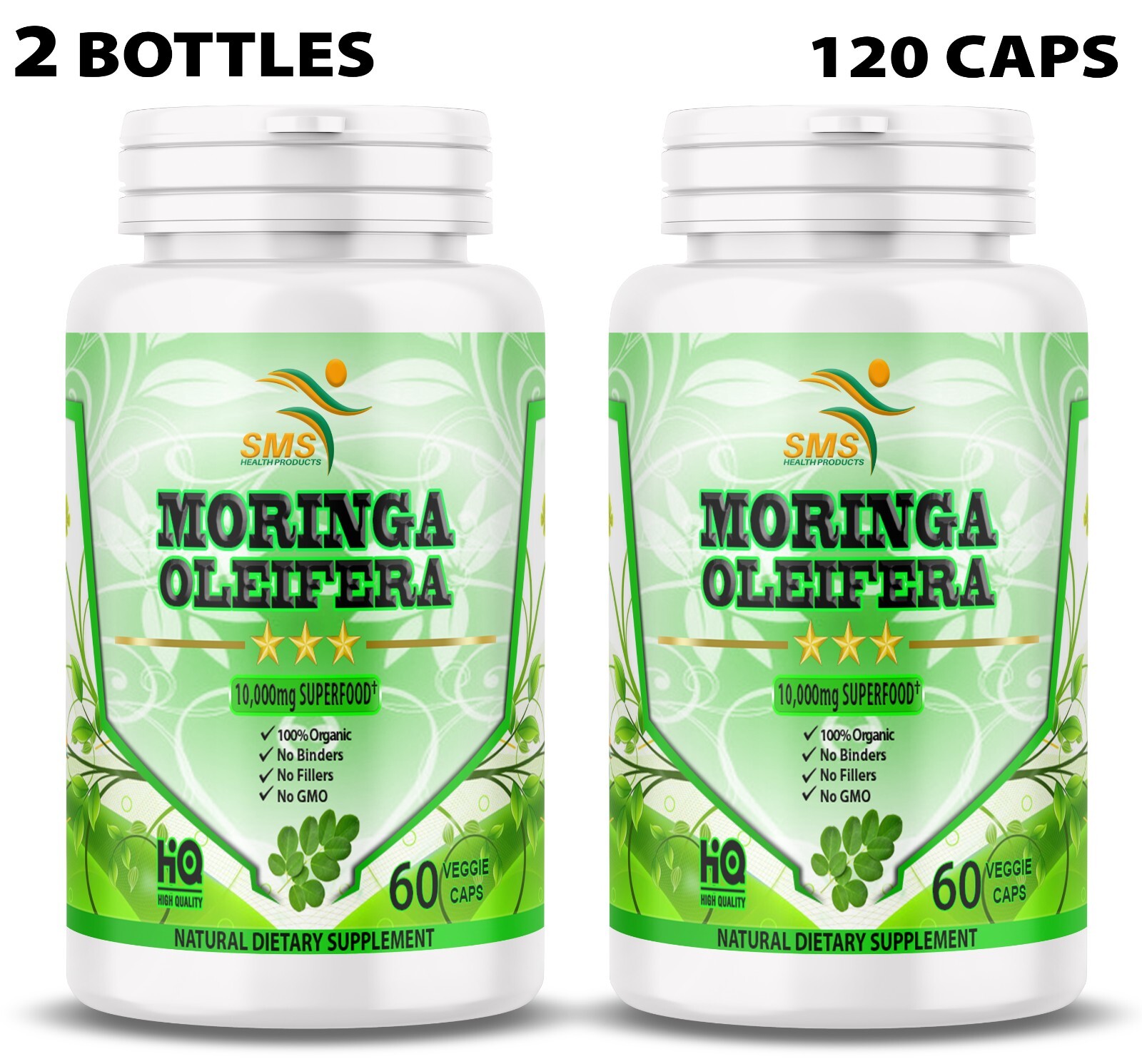 Moringa Oleifera Organic, Natural, 100% Pure Pills – 120 Count MORINGA 10000mg