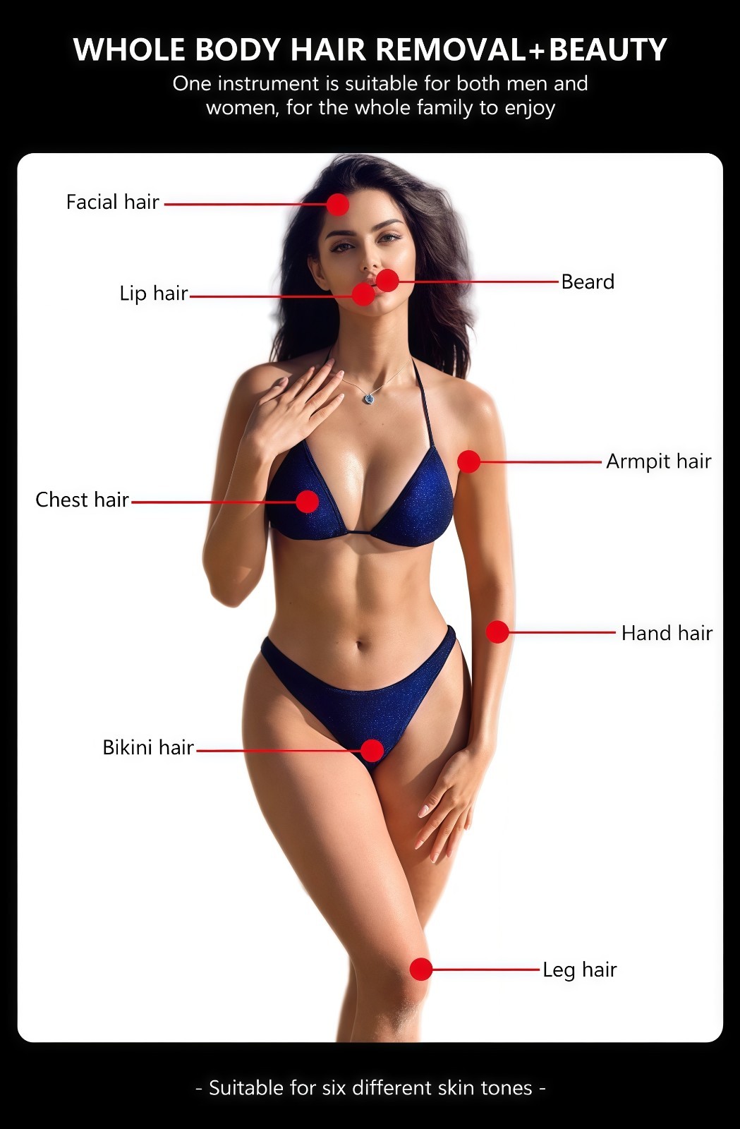 Professional 4-wavelength diode laser hair removal device CE certification