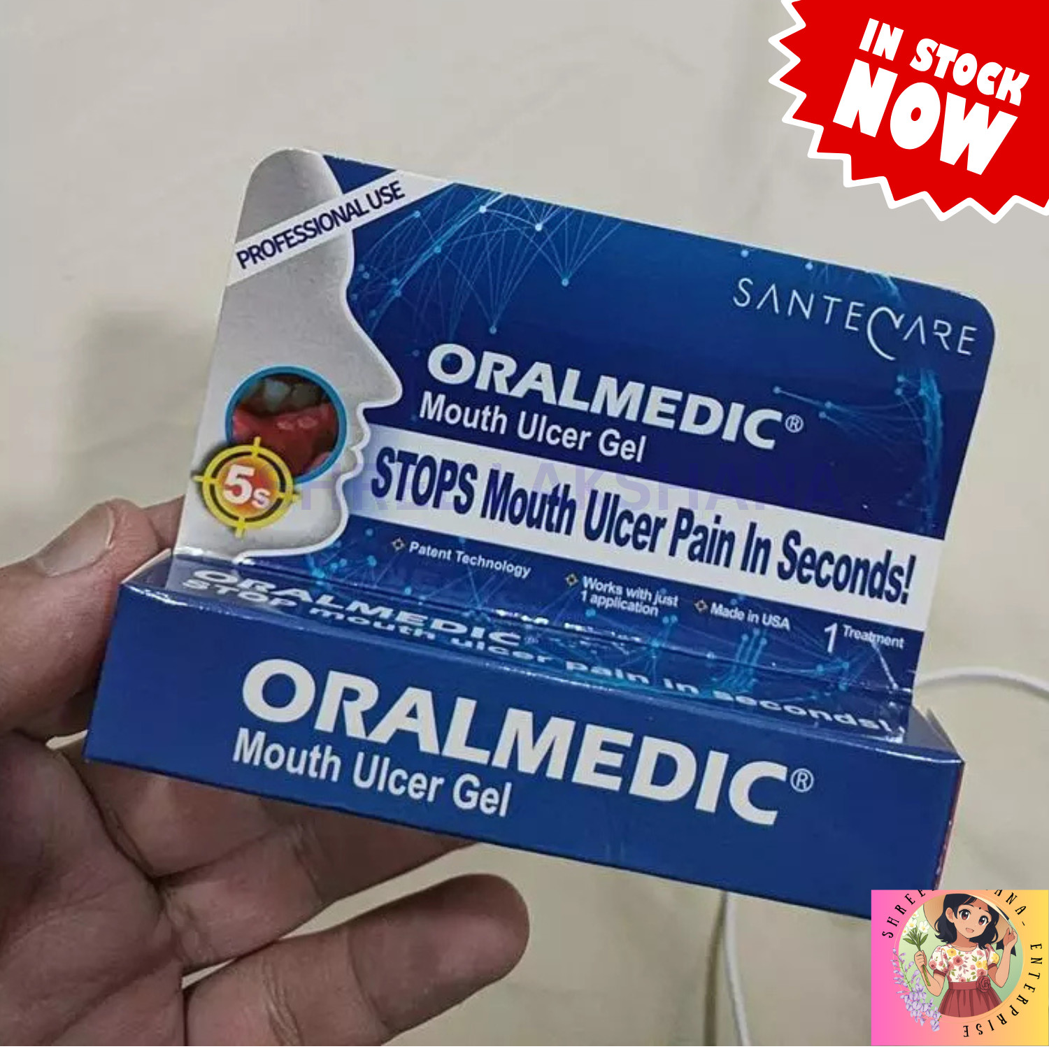 Oralmedic Mouth Ulcer Gel Fast Pain Relief Single Treatment 6 Packs USA