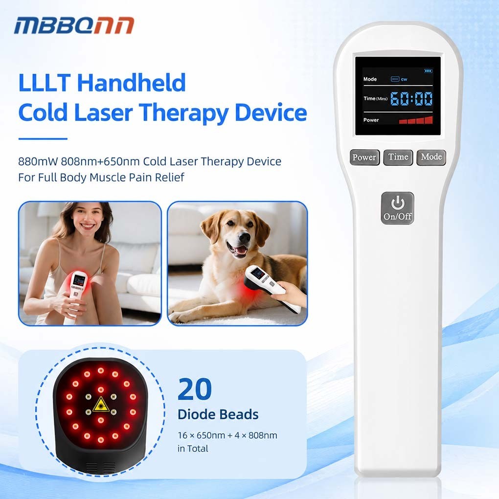 20 Diodes LLLT Cold Laser System for Sports Injury Muscle Pain, Human Pet Care
