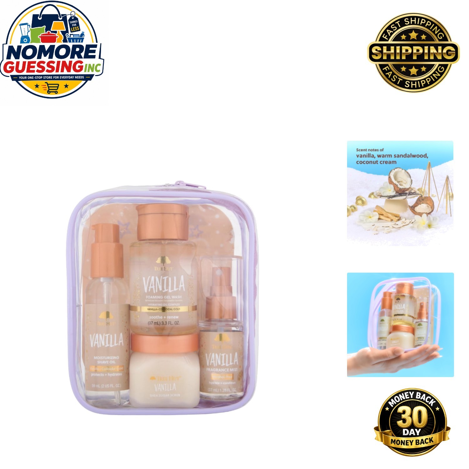 Cruelty-Free Vanilla Everything Shower Set: Travel-Friendly Hydrating Essentials