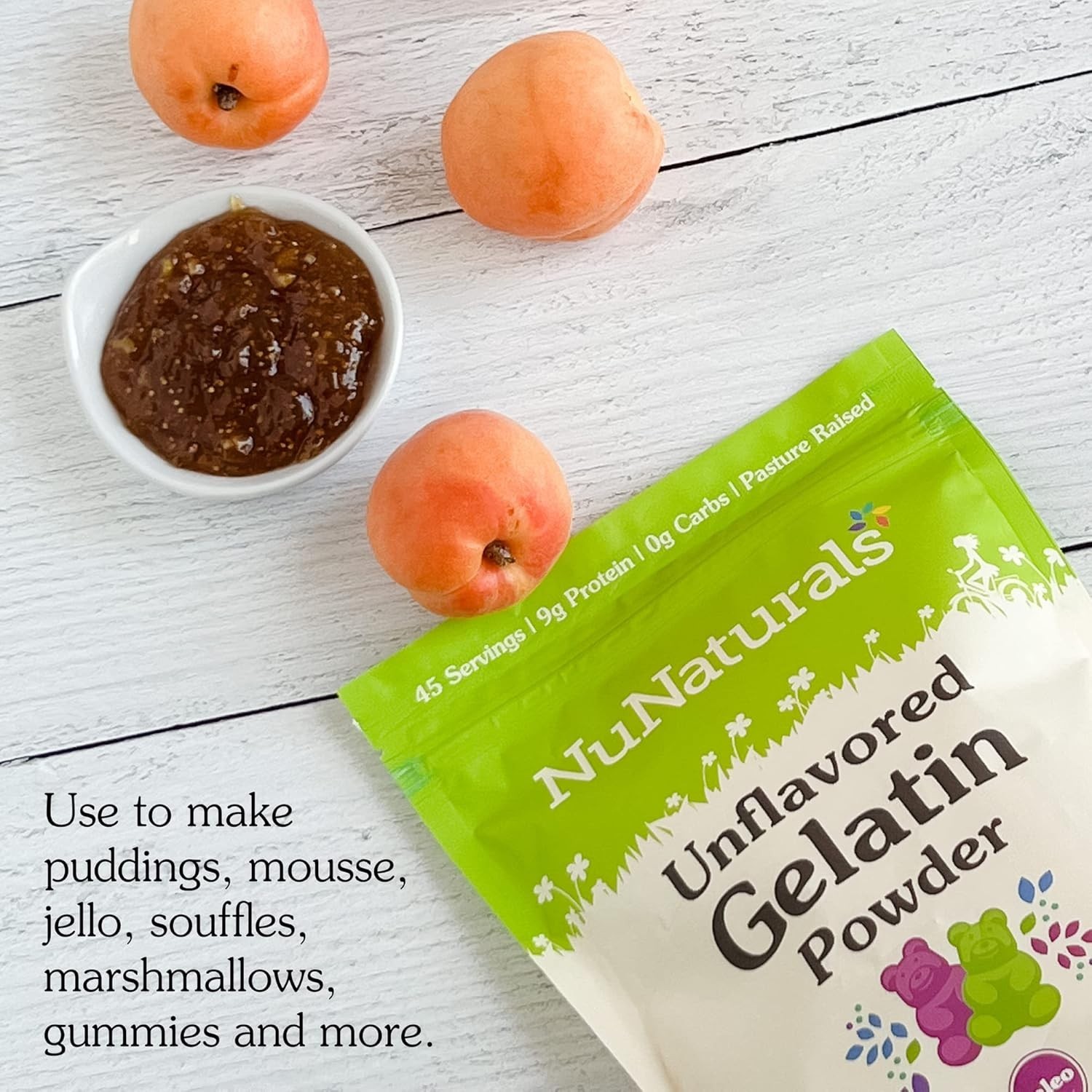 Unflavored Beef Gelatin Powder, Instantly Thickens, Stabilizes, and Texturize…