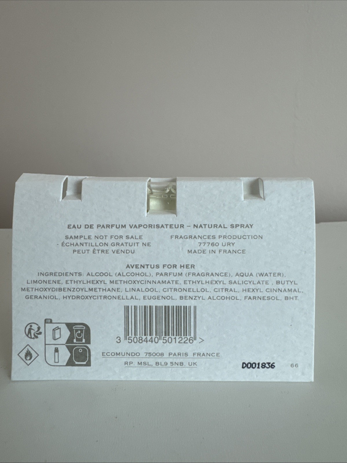 CREED AVENTUS FOR HER Eau de PARFUM .06fl oz/1.7ml Vial Spray Sample Size