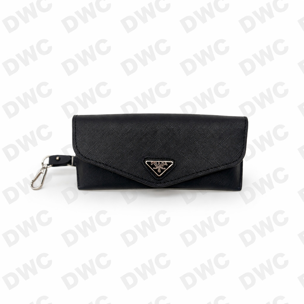 Prada Saffiano Soft Leather Case for Eyeglasses Sunglasses w/ Cloth & Box