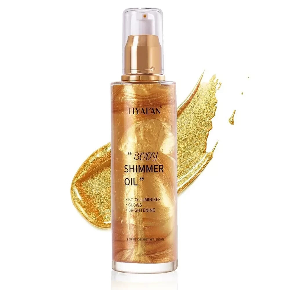 SHIMMER BODY OIL INSTANT GLOW (Rose Gold) Compare to NICOLE MILLER 3.3 Oz NEW!