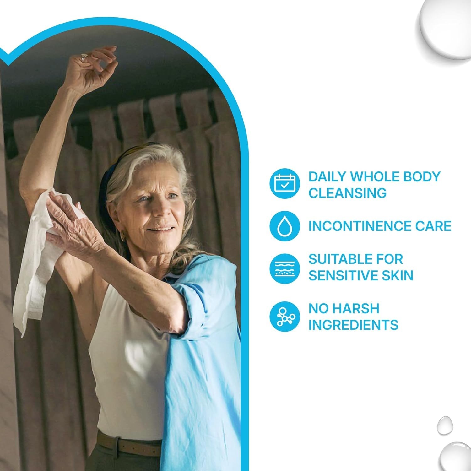 Extra Large Cleansing Wipes, 99.9% Purified Water, Gentle For Sensitive Skin