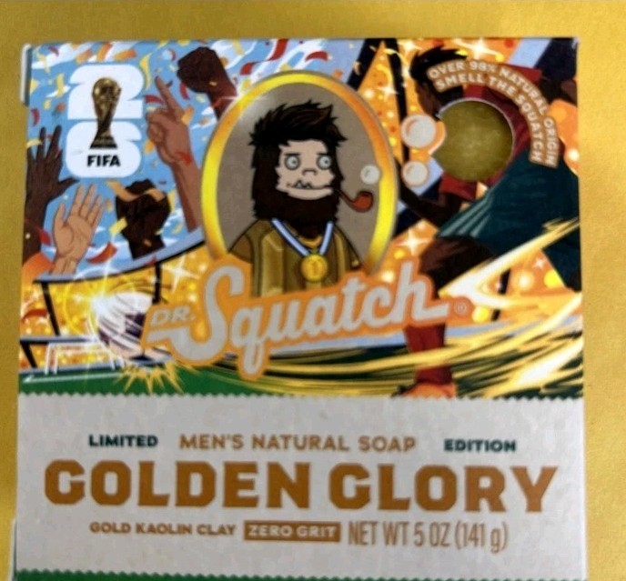 Dr. Squatch FIFA Golden Glory ⚽️🏆. Smells Like Gameday GREATNESS! 5 Oz. NEW!