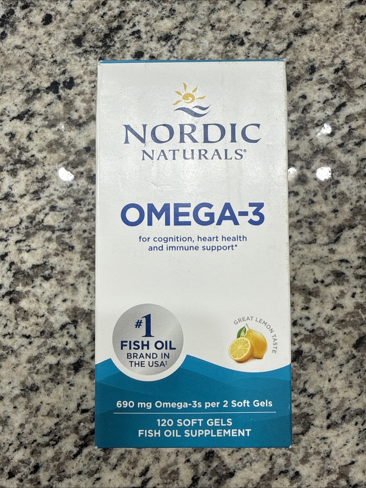 Nordic Naturals Omega-3 690mg Lemon Flavor – 120 Total Soft Gels