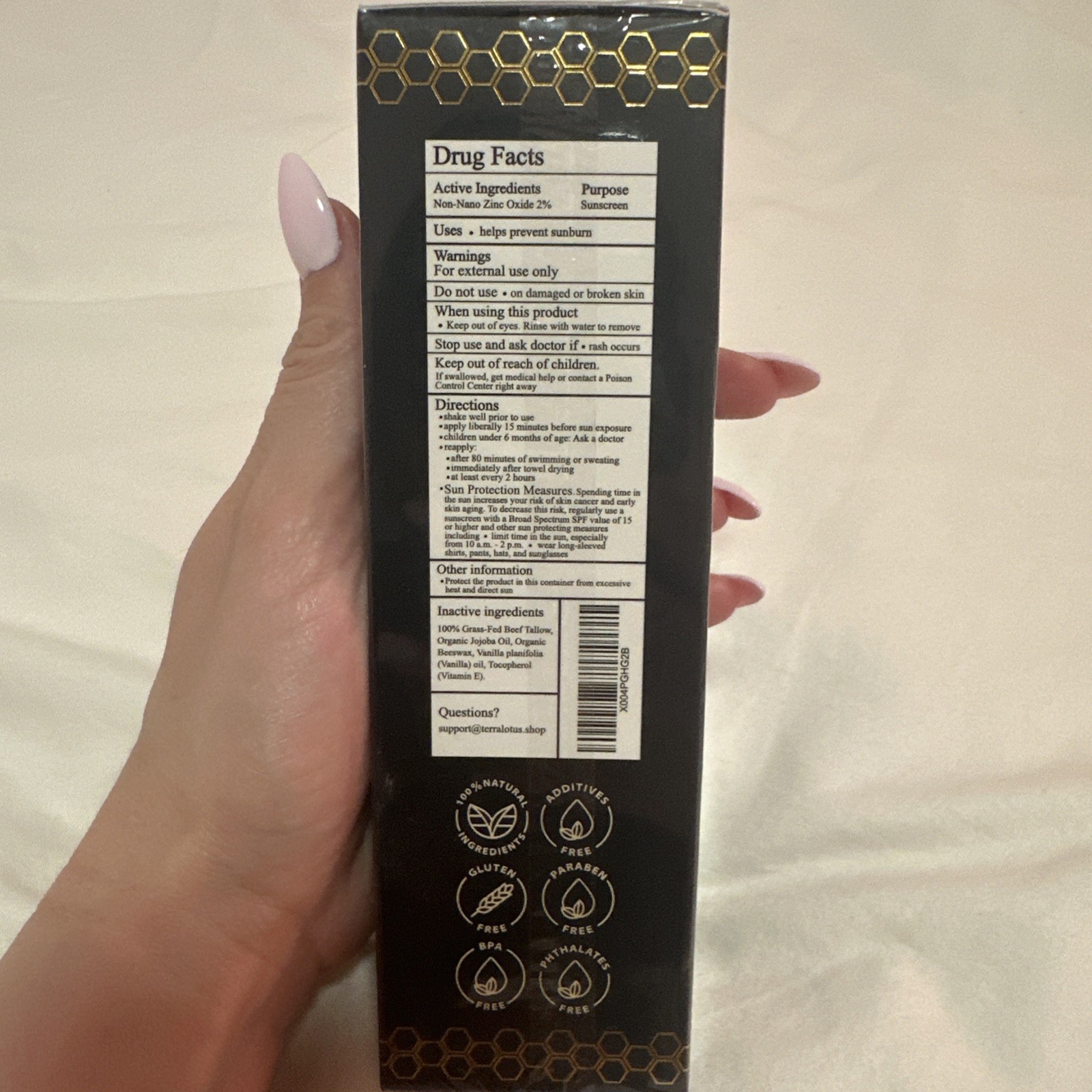 TERRA LOTUS Organic Tallow Sunscreen SPF 50~ 5.0oz/148ml~NWB~SEALED