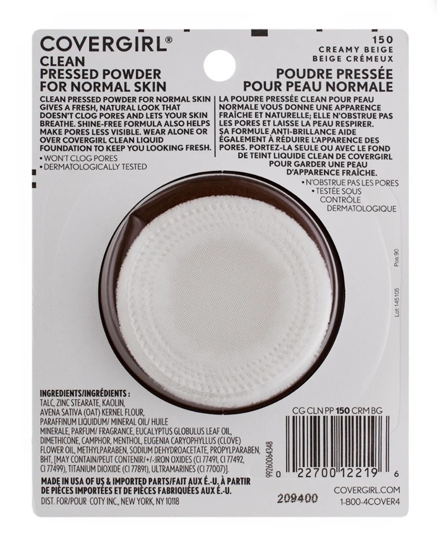 COVERGIRL CLEAN PRESSED POWDER 150 CREAMY BEIGE ORIGINAL TALC