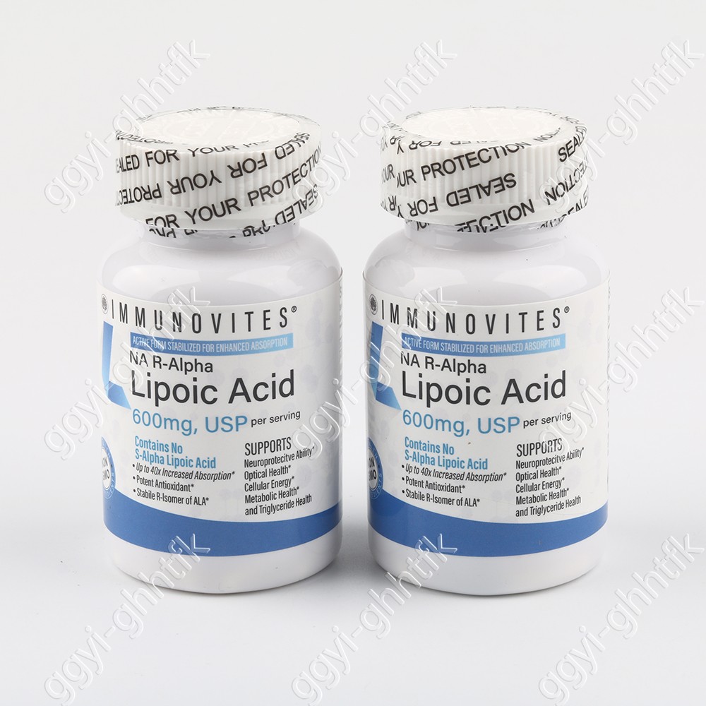 IMMUNOVITES Stabilized R-Alpha Lipoic Acid ((True)) 600mg per Serving ,EXP4/2028
