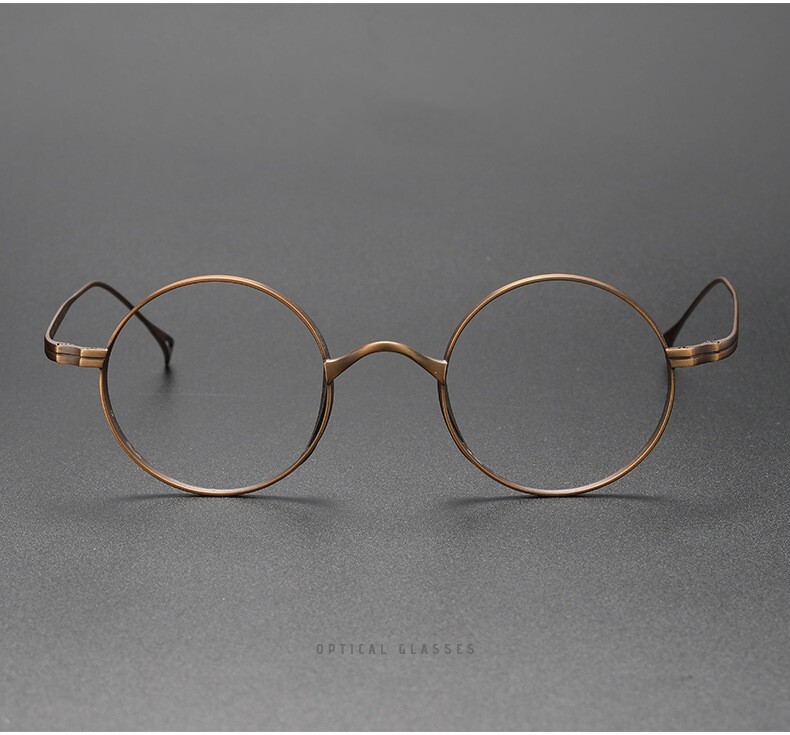 Pure Titanium Handmade Retro Round Glasses Frames Japanese Spectacle Eyeglasses
