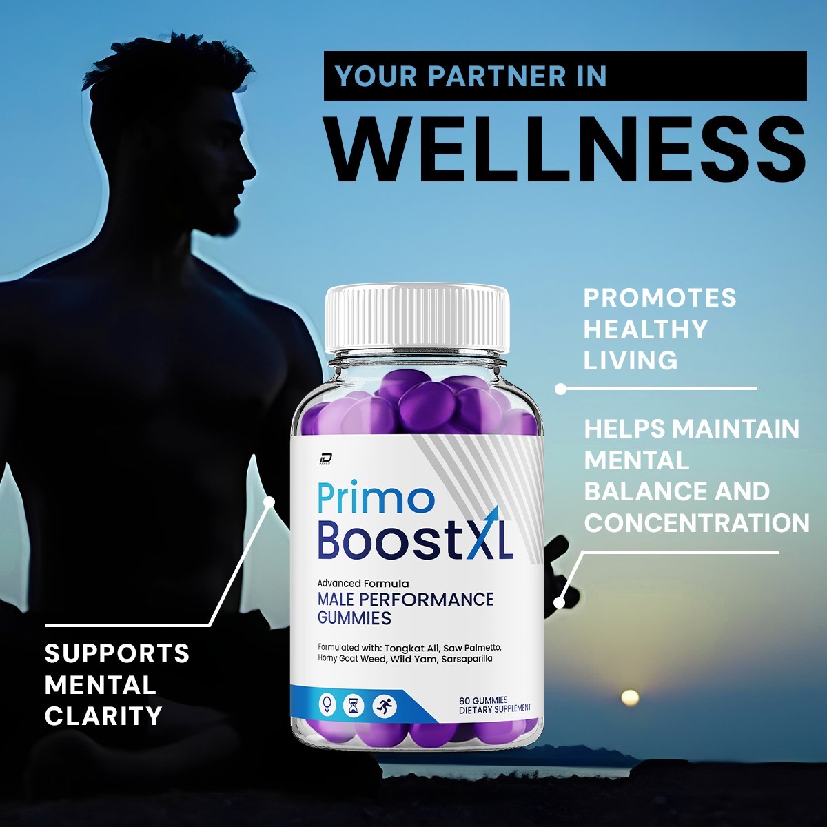 (2 Pack) Primo Boost XL Gummies for Men – PrimoBoost Male Gummy Natural Blend