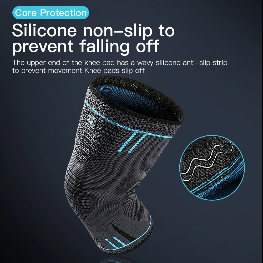 Compression Knee Support Sleeve Elastic Breathable Anti-Slip Knee Brace for Spor