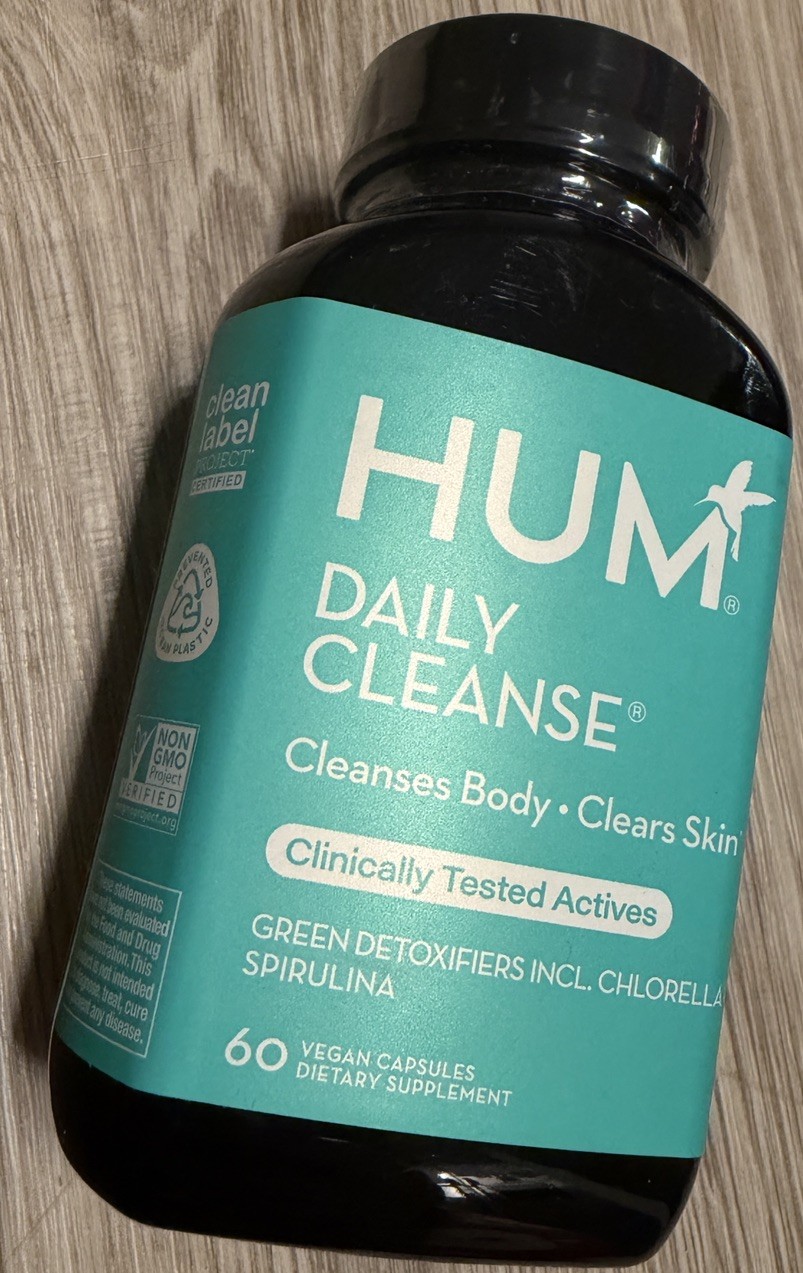HUM Nutrition Daily Cleanse for Skin & Body Detox Vegan Capsules – 60ct Sealed