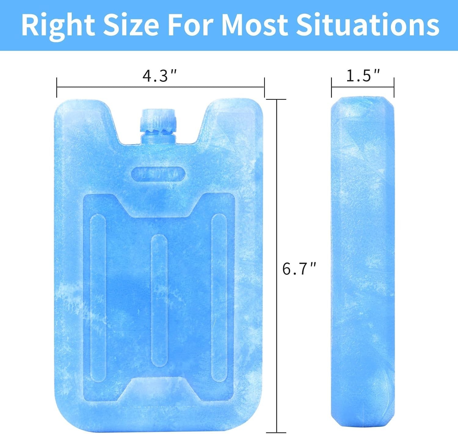 Durable Reusable Ice Packs 6.7″ – Perfect for Picnics & Camping Adventures