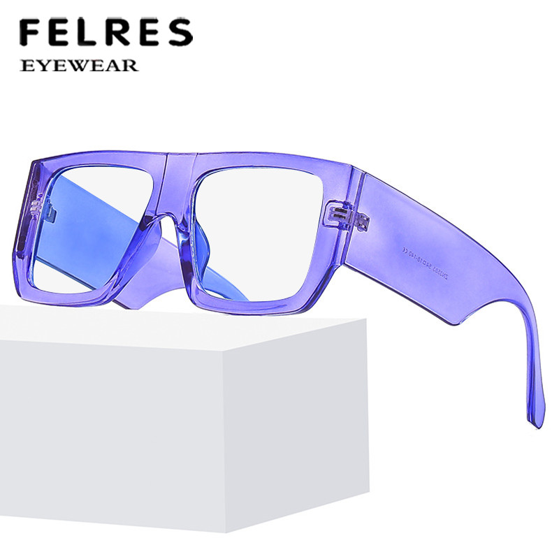 146mm Anti Blue Light Square Thick Frame Reading Glasses Men Women +1.75 +6.00