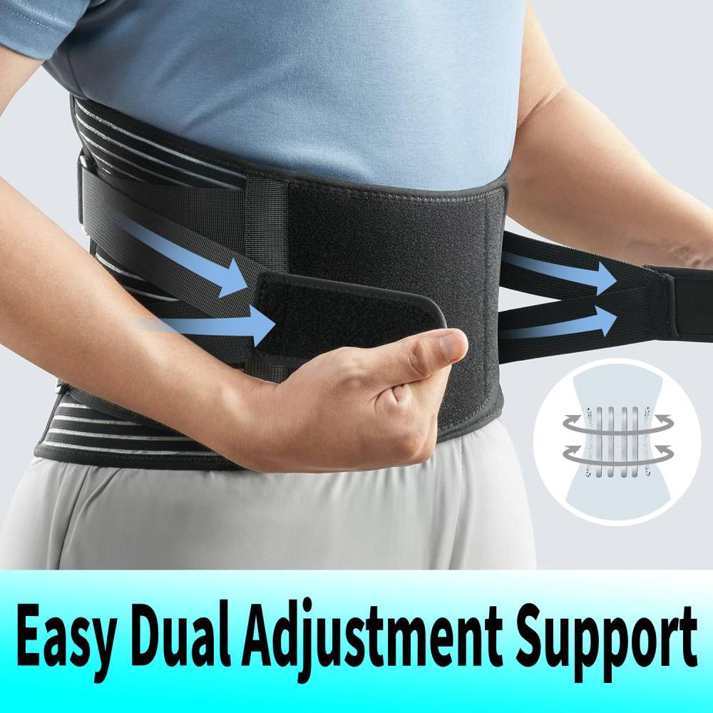 NEW Adjustable Lower Back Brace Lumbar Support Waist Belt Men Women Pain Relief