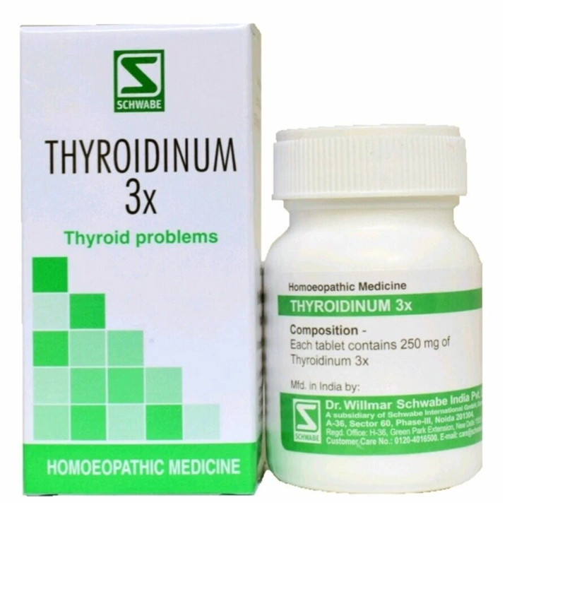 Willmar Schwabe India Homeopathic Thyroidinum 3X (20gm Tablets)