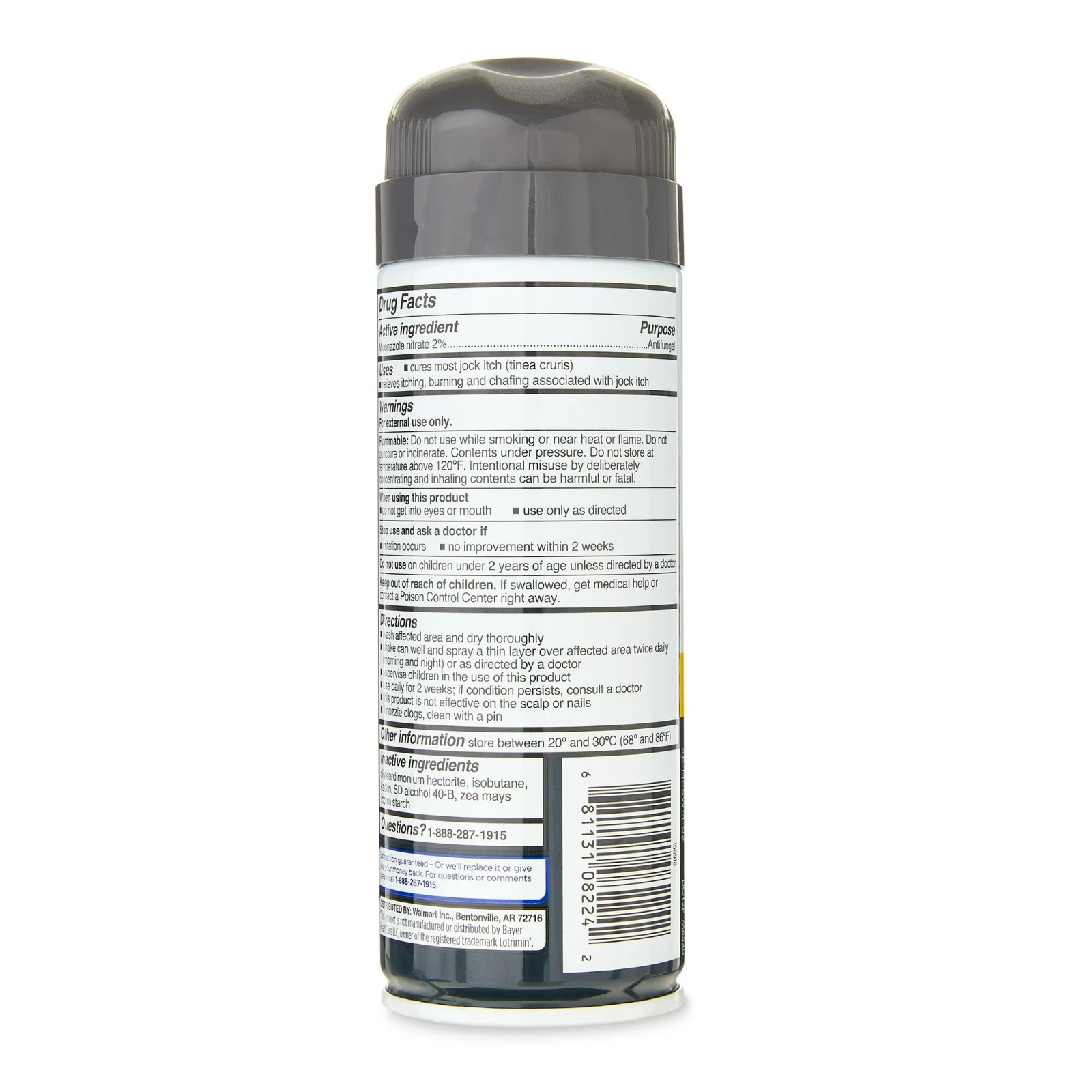 2 Pack Equate Jock Itch Relief Powder Spray Miconazole Nitrate Antifungal 4.6 oz