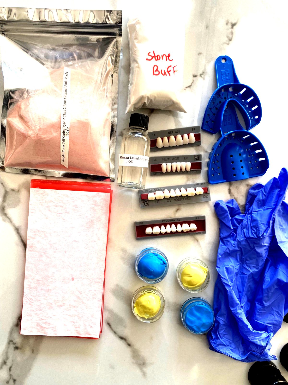 DIY Denture Kit Complete Custom Dentures Temporary Teeth Tooth Full/Partial