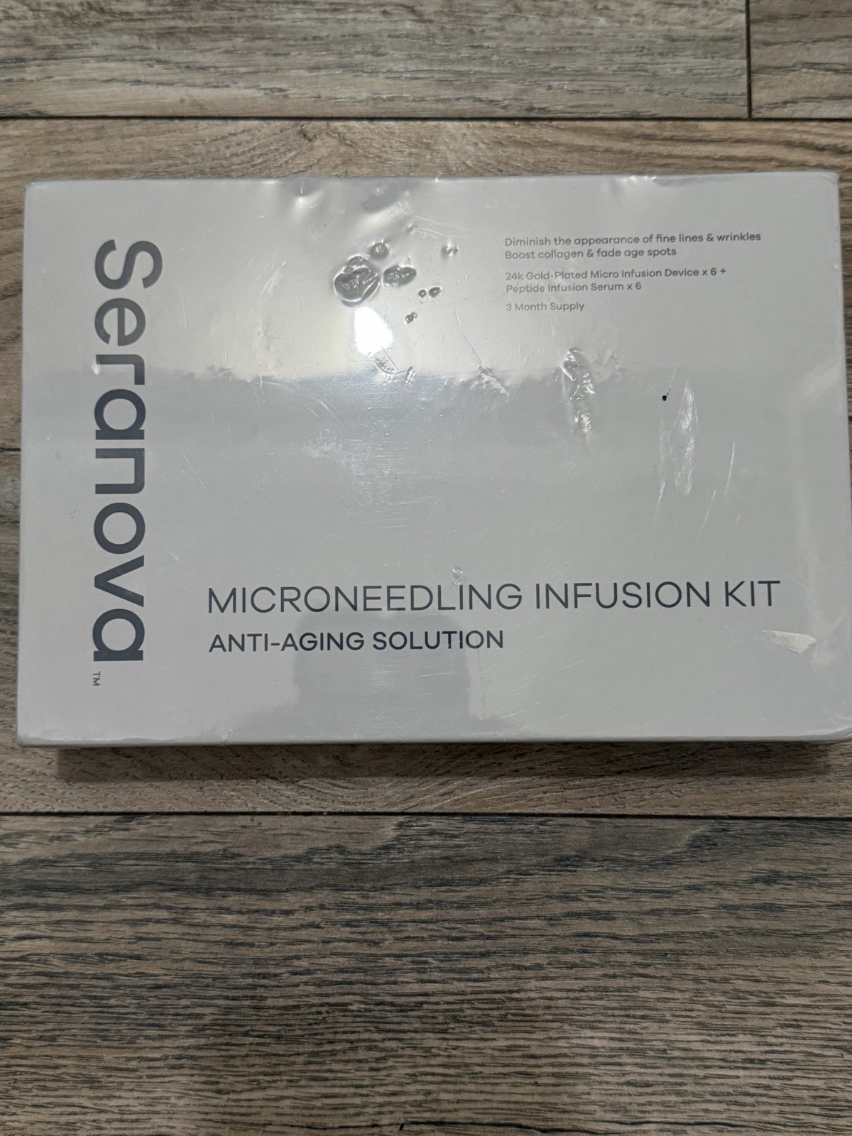 Seranova Microneedling Infusion Kit 24k Gold Device + Peptide Serum 3 Mo