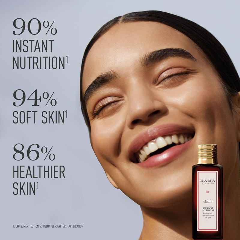 Kama Ayurveda Eladhi Restorative Face & Body Oil Nourishing Massage Oils | 100ml