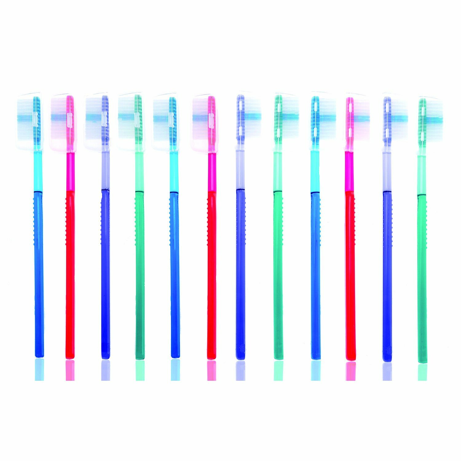 120 OralB Toothbrushes Soft Indicator Bristles w/ Covers Caps Wholesale Bulk Lot