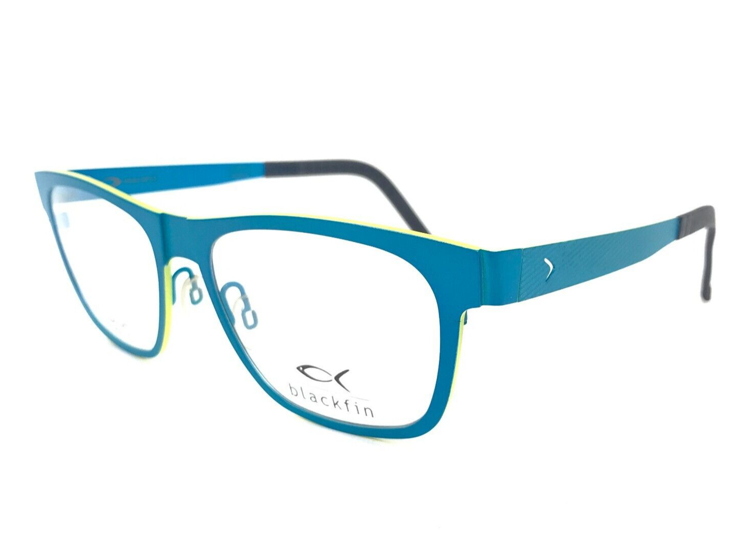 Blackfin Eyeglasses Frames BF672 STAVANGER COL.384 Blue Neon Yellow 52-17-145