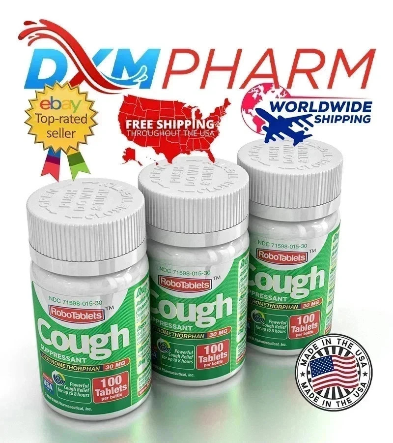 3 PACK Cough Suppressant 100 Tablets 30mg Dextromethorphan ship from USA
