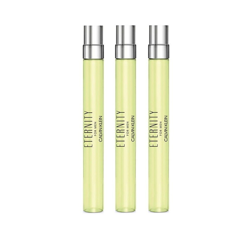 Calvin Klein Eternity 0.33 oz / 10 ml EDT Travel Spray For Men (Pack of 3)