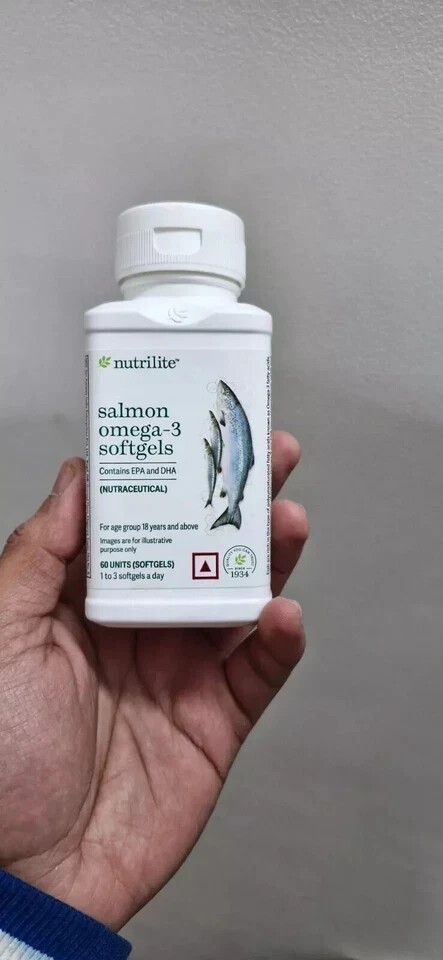 Amway Nutrilite Salmon Omega-3 (60 Softgels) For Brain Heart Joints Health
