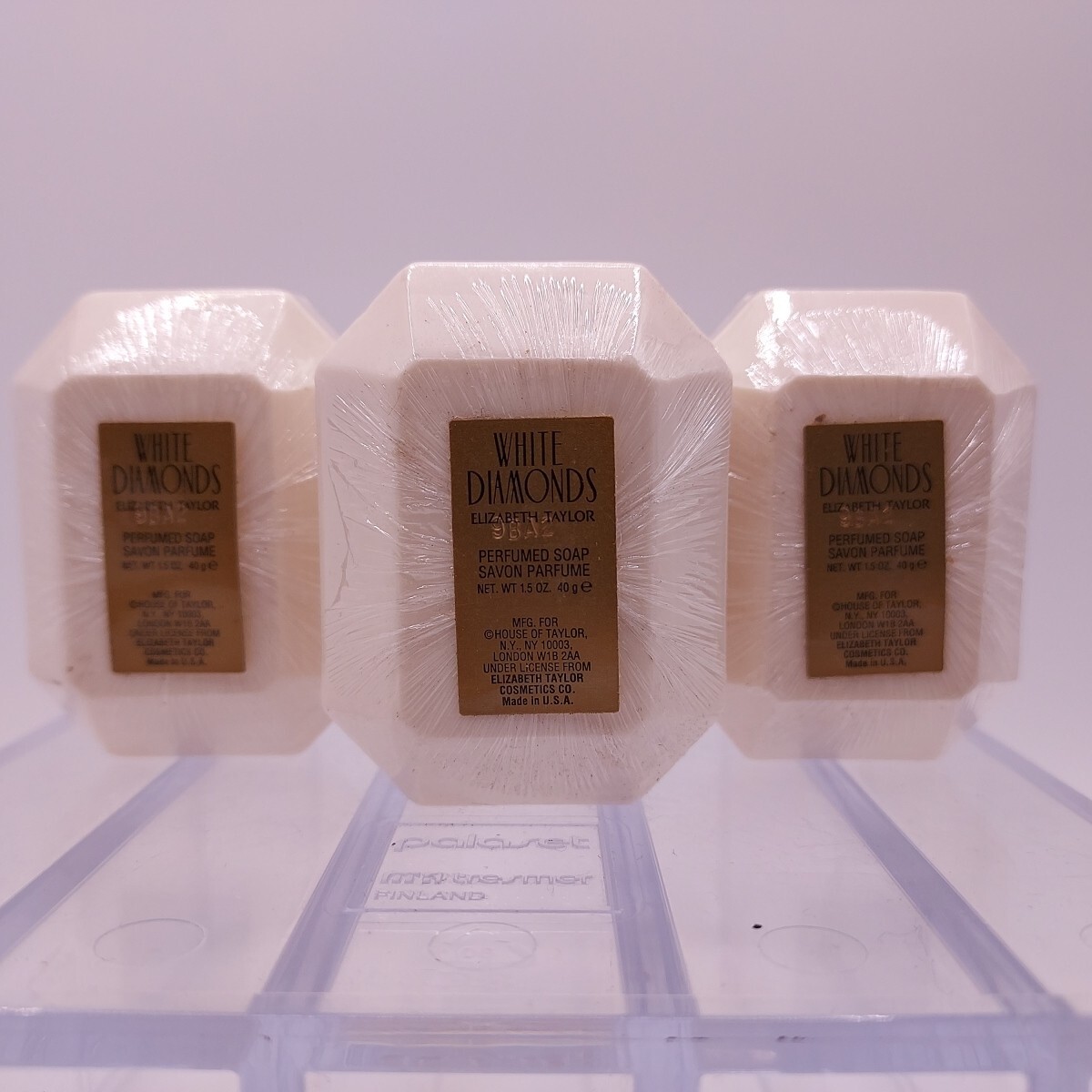 LOT OF 3 White Diamonds Elizabeth Taylor Perfumed Soap 1.5oz ea New Sealed